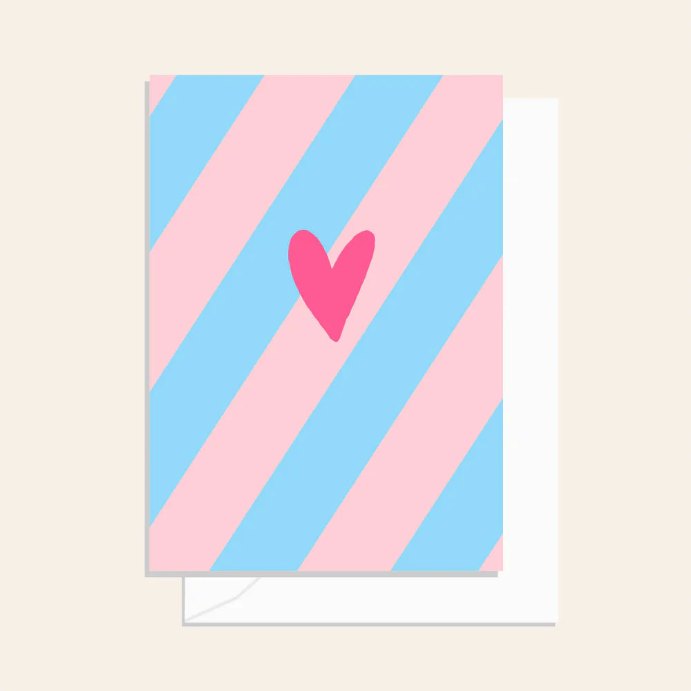 Heart (Stripe Design) Card
