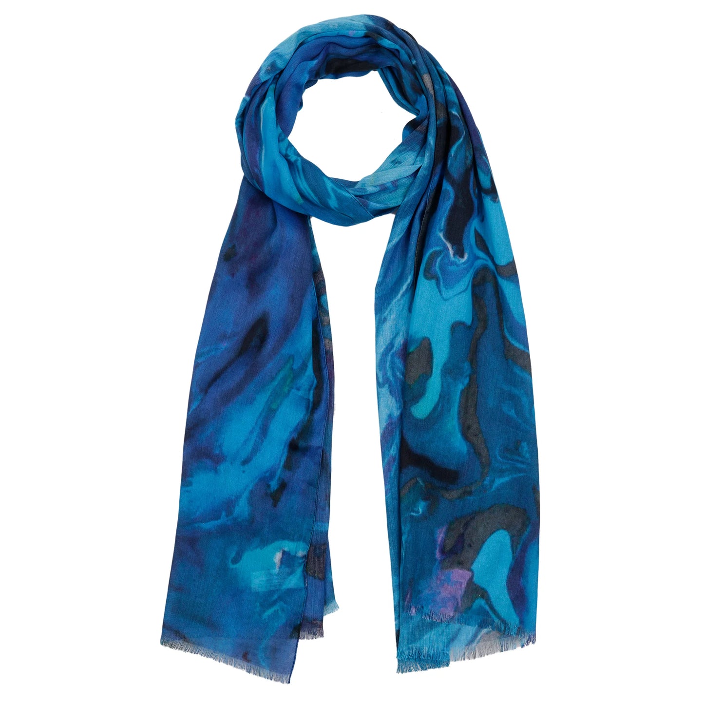 Abstract Print Cotton Modal Scarf