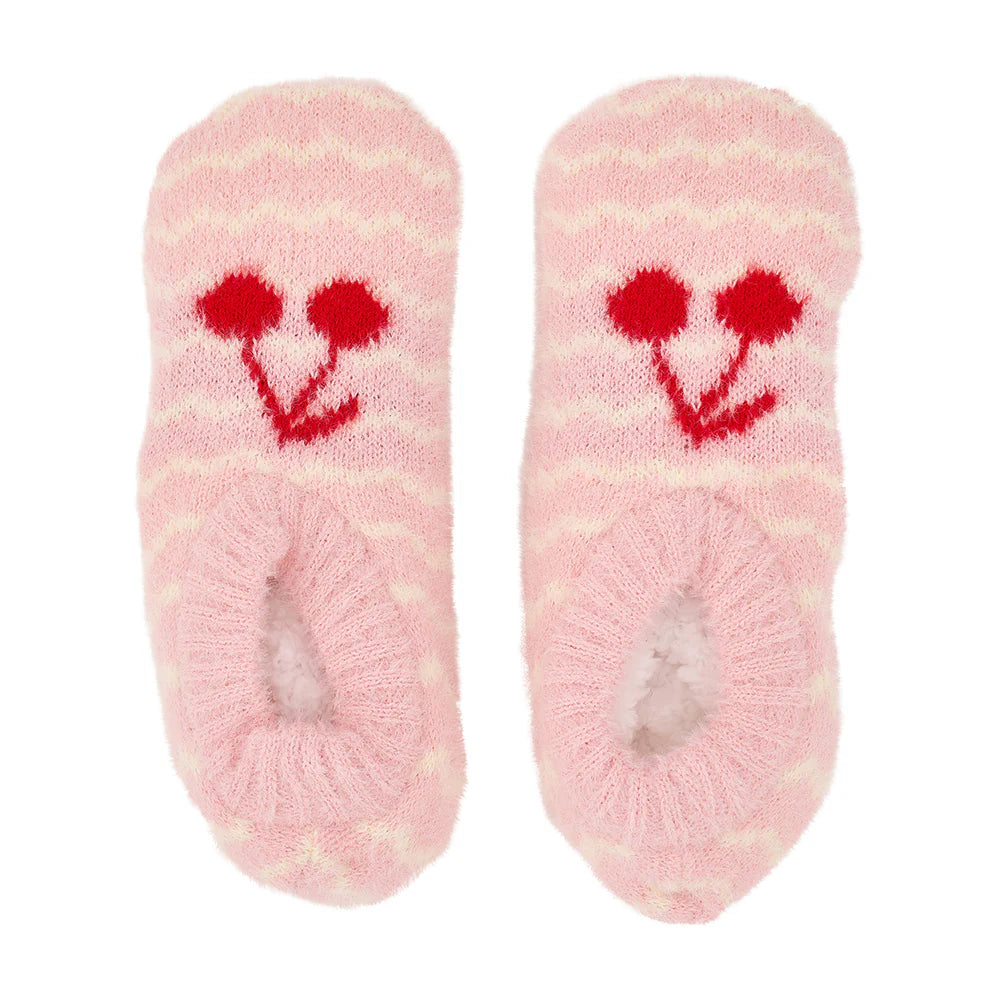 Annabel Trends Fuzzy Booties (Wavy Cherry)