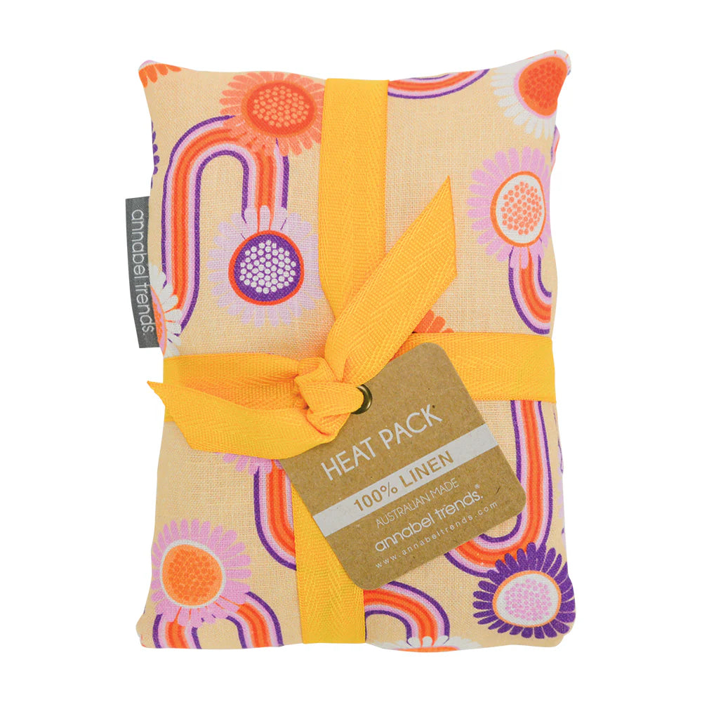 Annabel Trends Heat Pillow (Linen) (Groovy Rainbows)