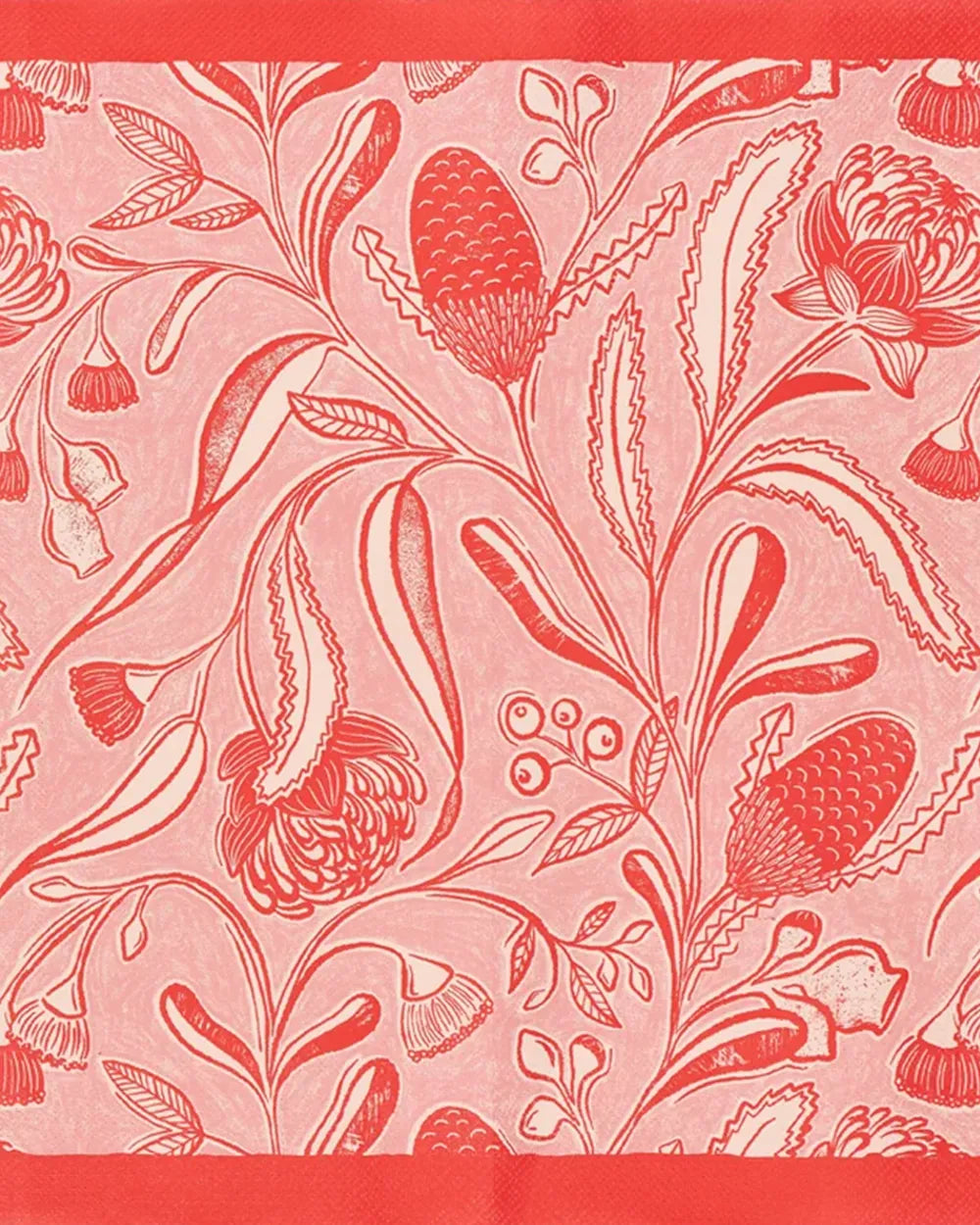 Annabel Trends Paper Napkins 20pc (Trailing Natives Red)