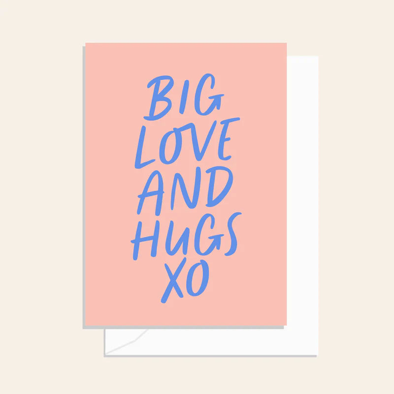 Big Love And Hugs Script Card