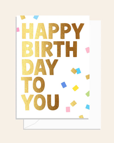 Birthday Confetti Gold Card