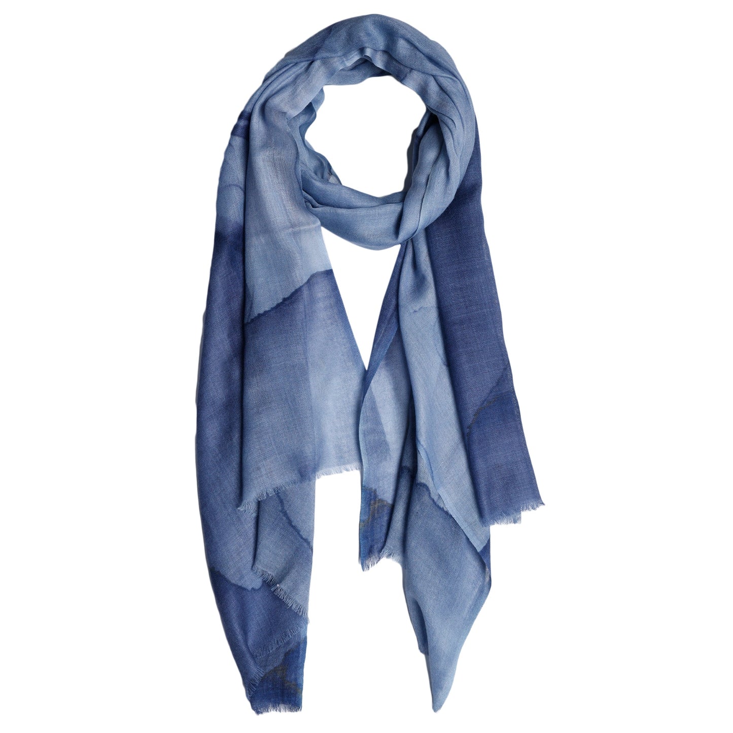 Blue Abstract Cotton Modal Scarf