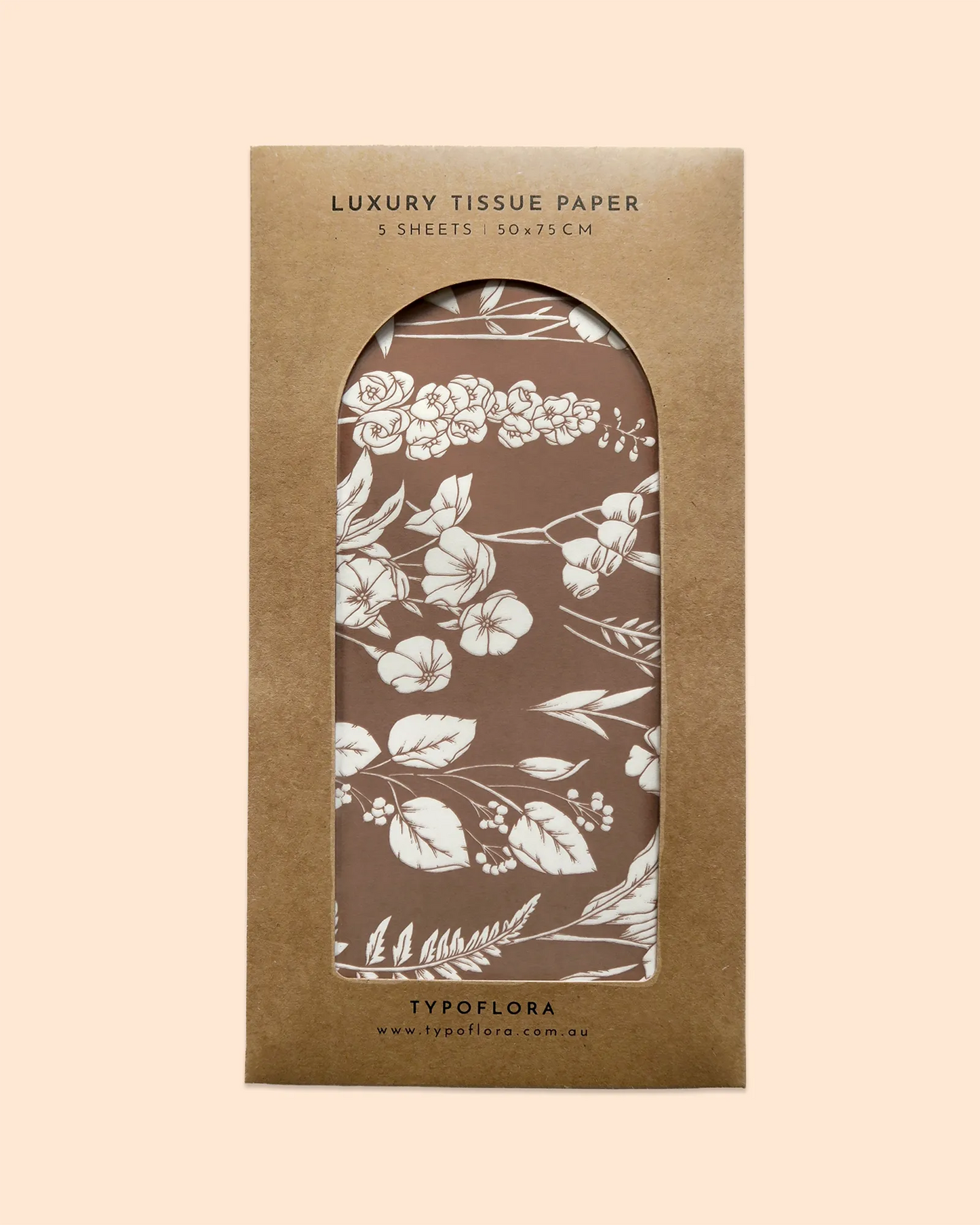 Botanical in Brown Tissue Paper