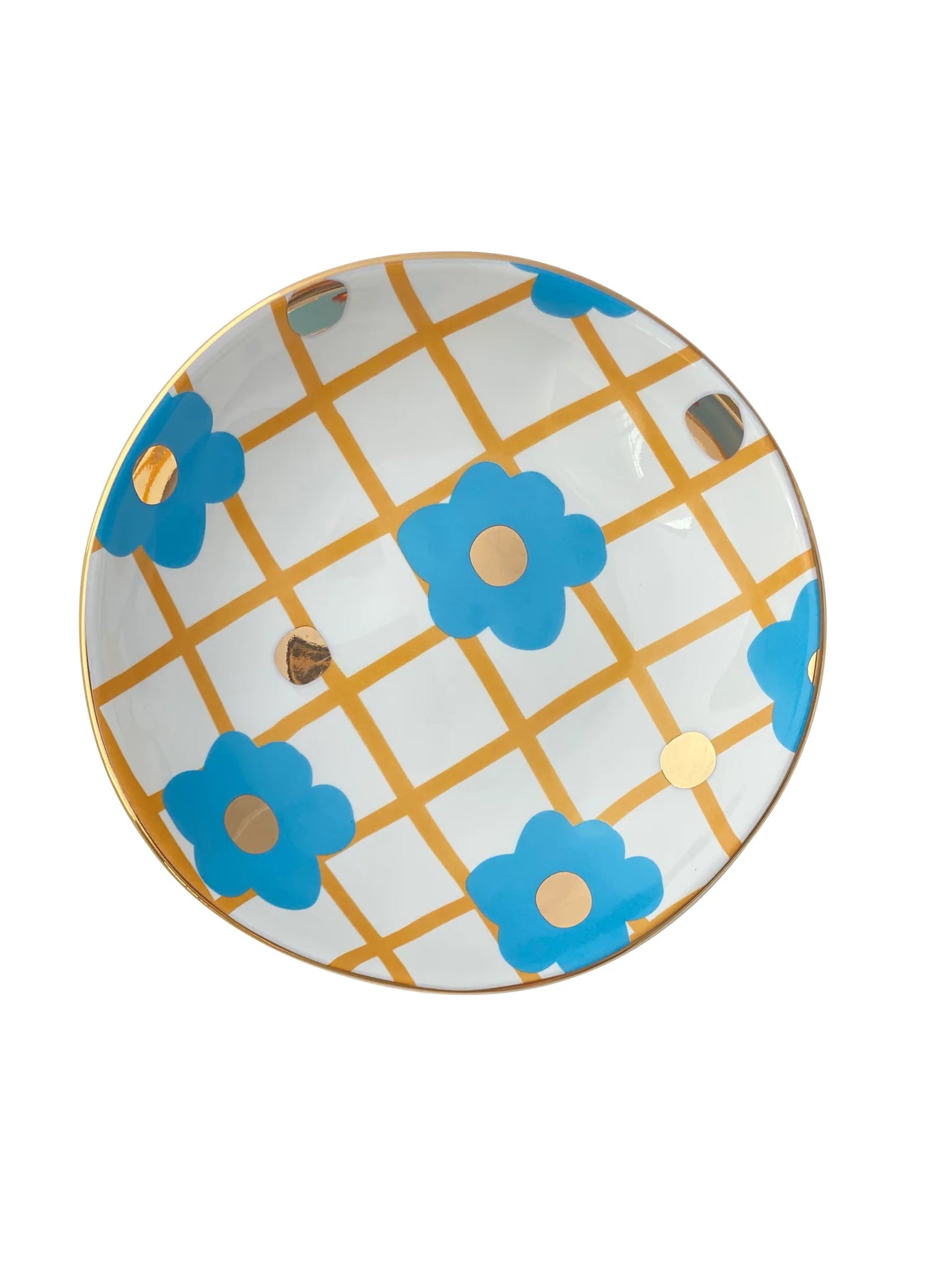 Carla Dinnage Designs Tartan & Bloom Trinket Bowl (Blue)
