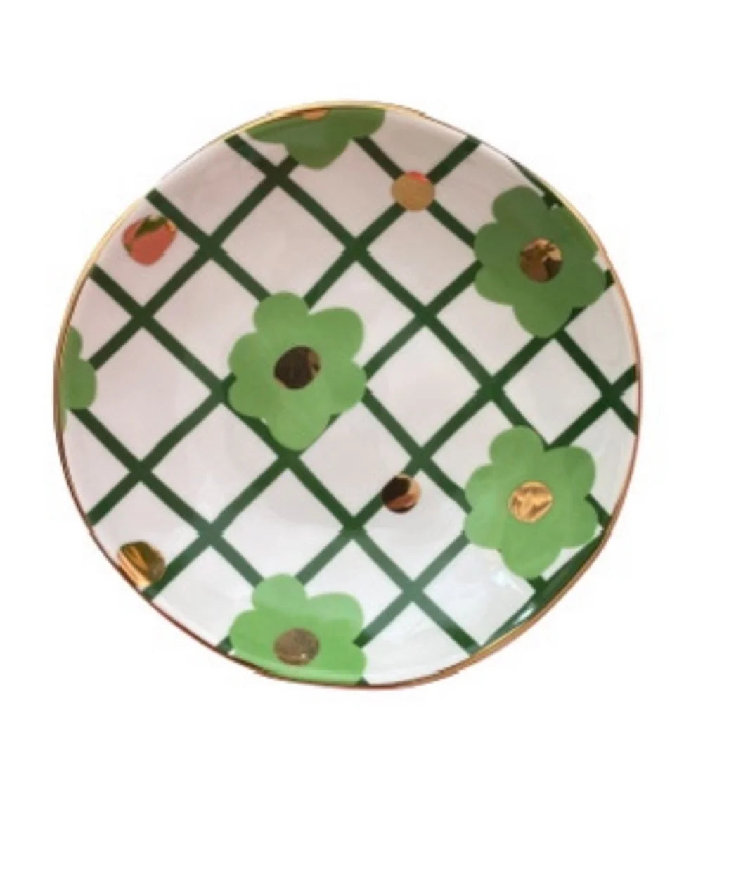 Carla Dinnage Designs Tartan & Bloom Trinket Bowl (Green)