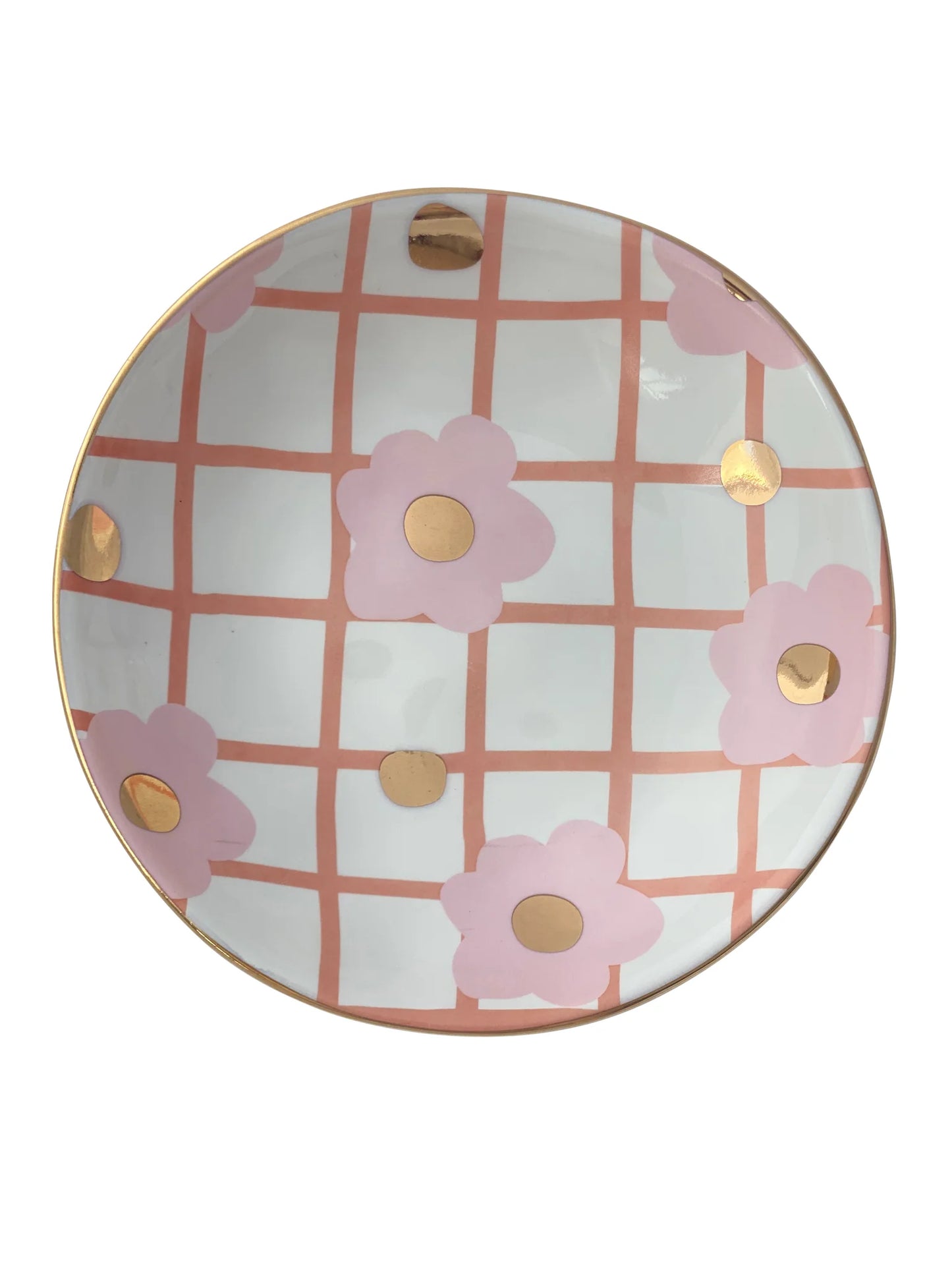 Carla Dinnage Designs Tartan & Bloom Trinket Bowl (Pink)