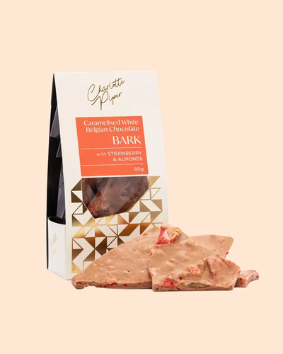 Charlotte Piper Caramelised White Chocolate Strawberries & Almond (80g)