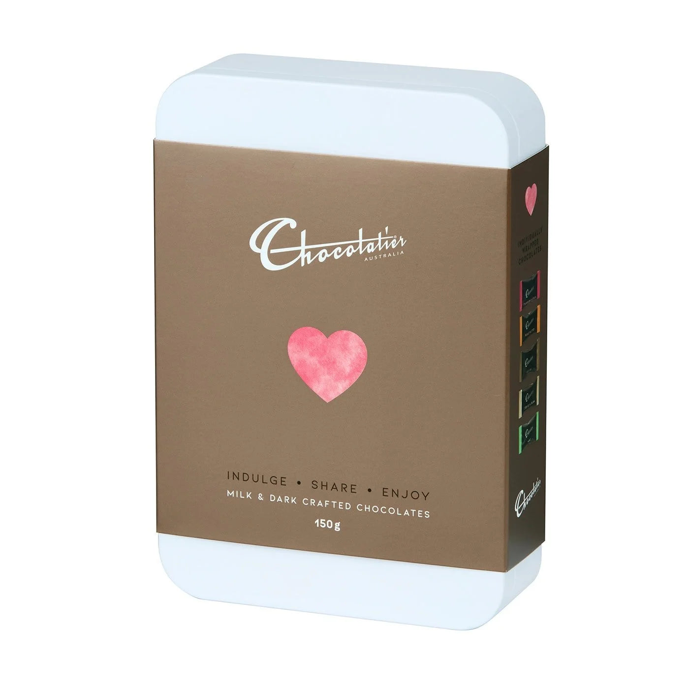 Chocolatier Delights Milk & Dark Crafted Chocolates Tin (150g)