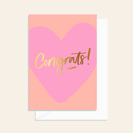 Congrats (Heart Pink Design) Card