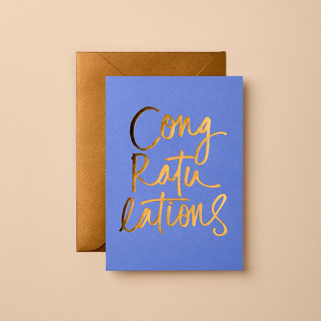 Congratulations (Wildflower Blue) Card