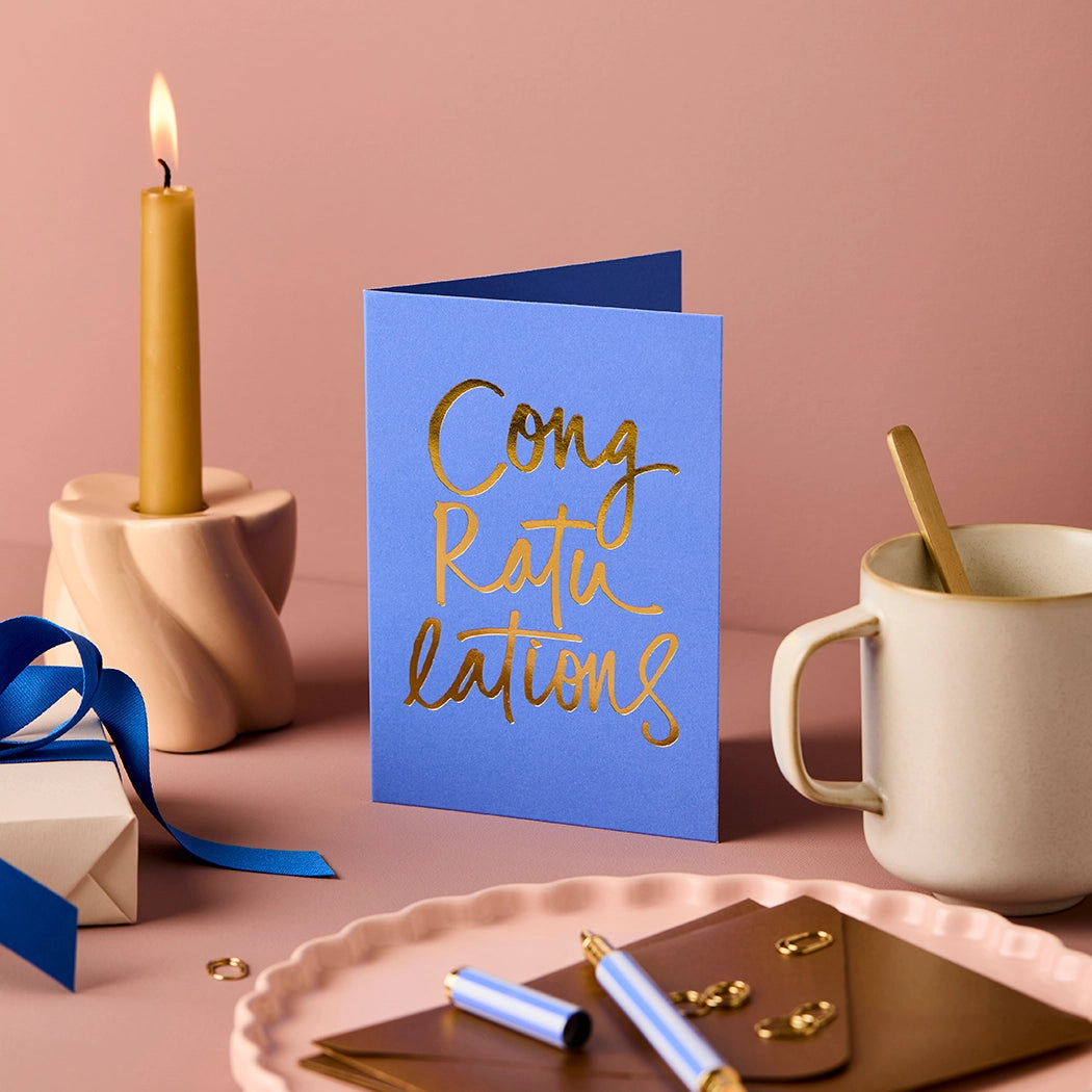 Congratulations (Wildflower Blue) Card