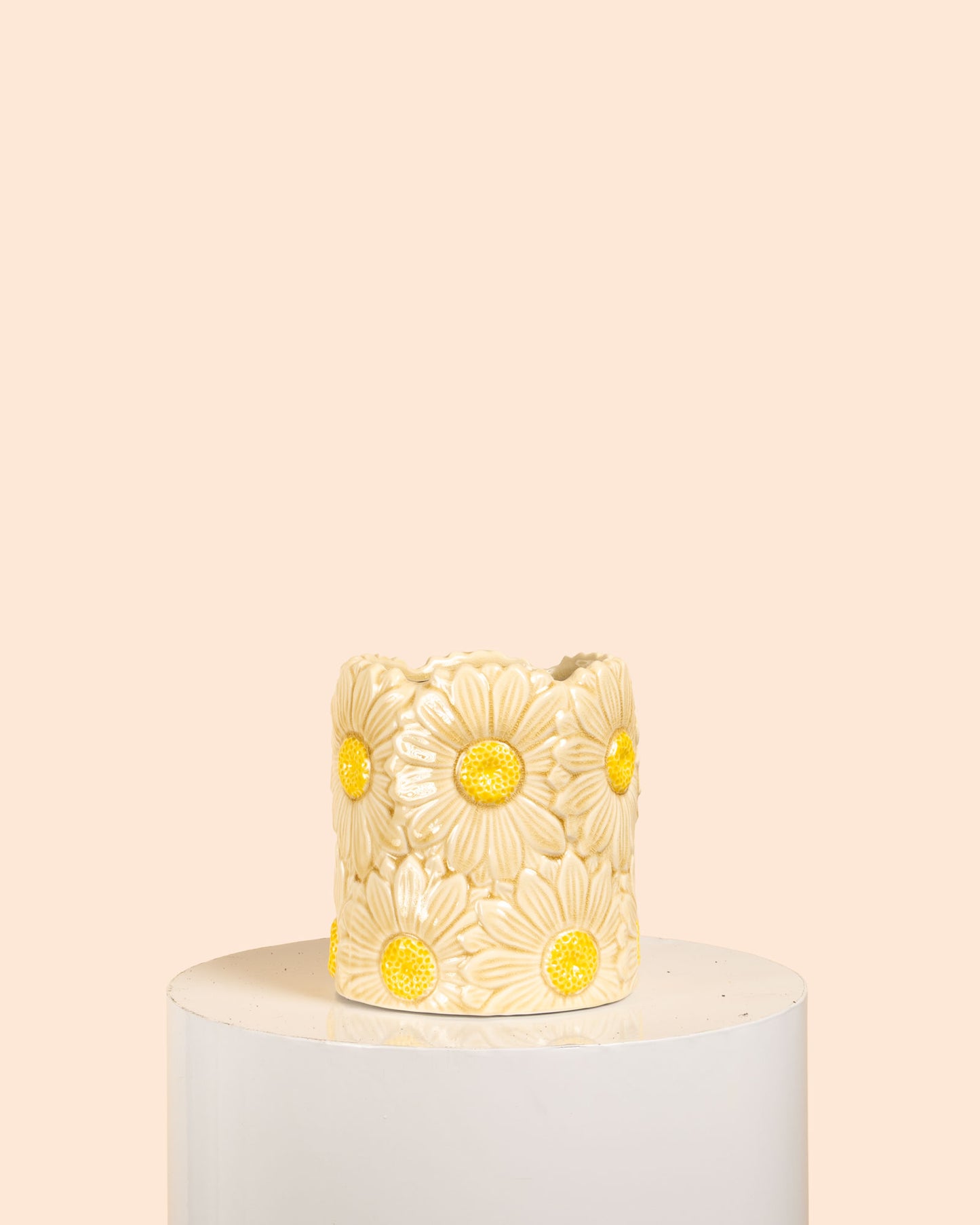 Daisy Cylinder Pot (Sand)