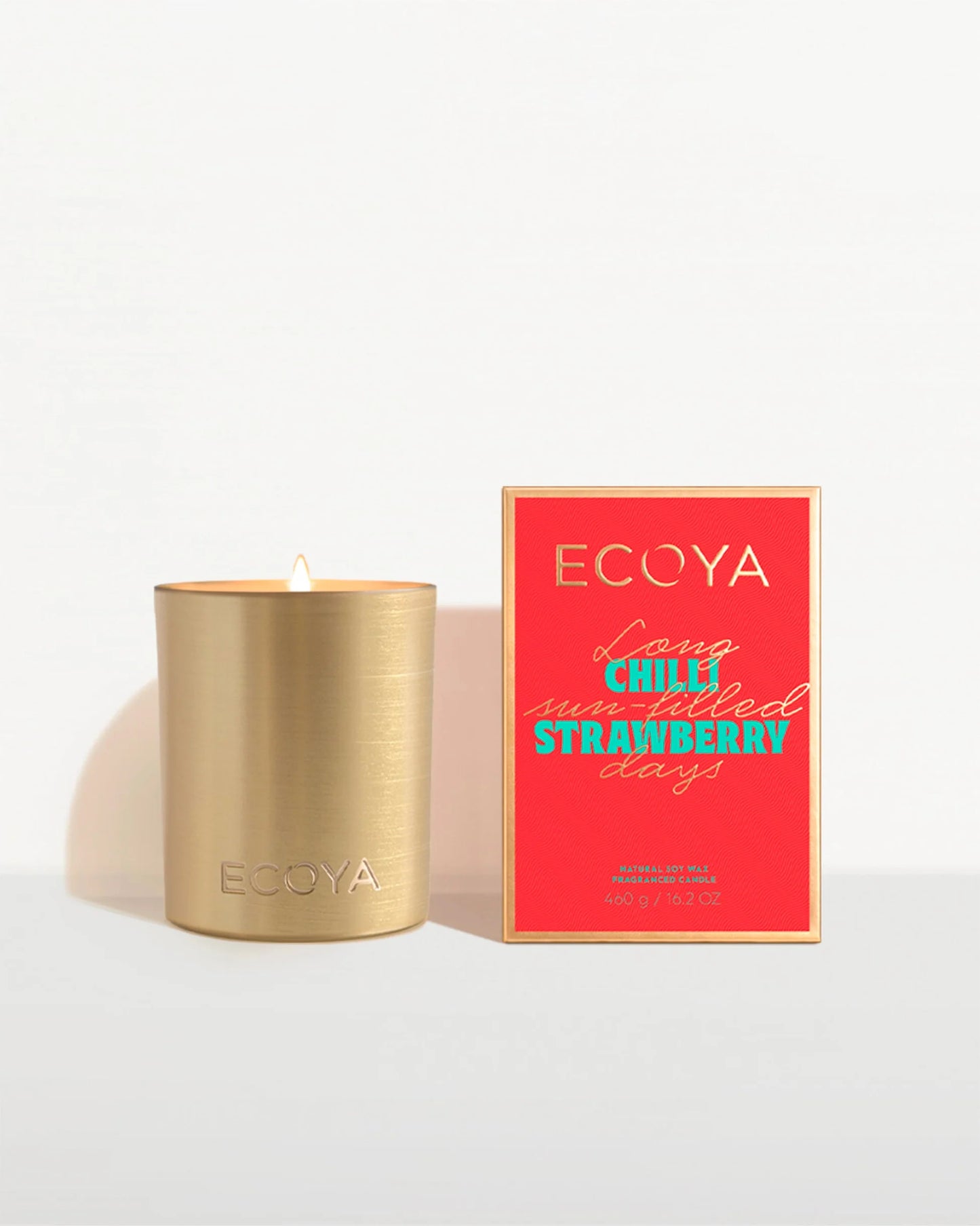 Ecoya Chilli Strawberry Goldie Candle Holiday Collection