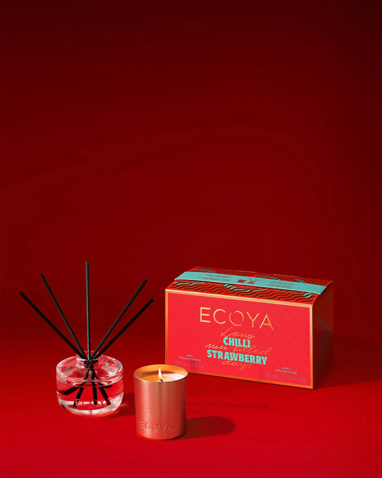 Ecoya Chilli Strawberry Mini Gift Set Holiday Collection