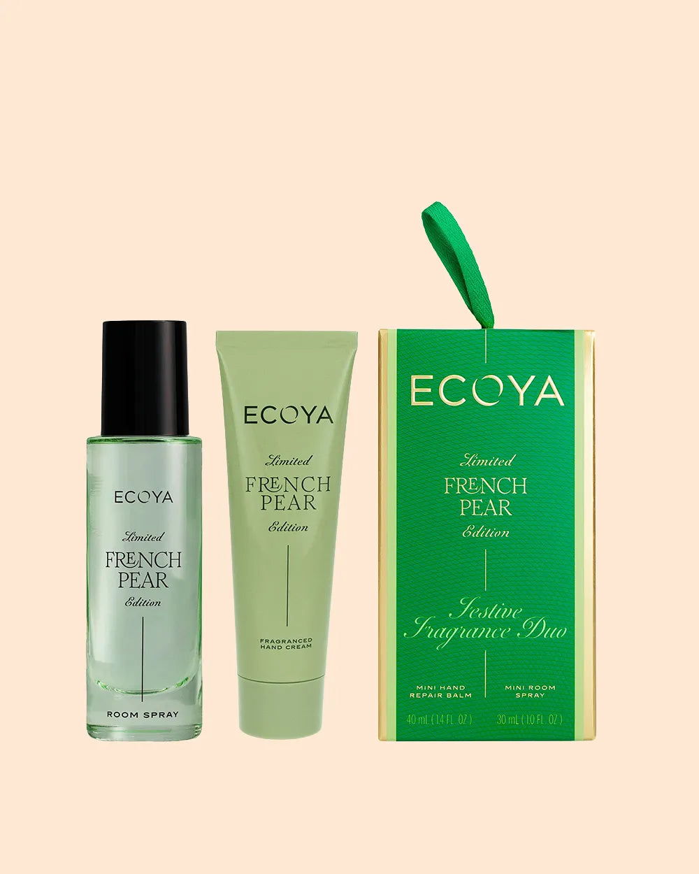 Ecoya French Pear Festive Fragrance Duo