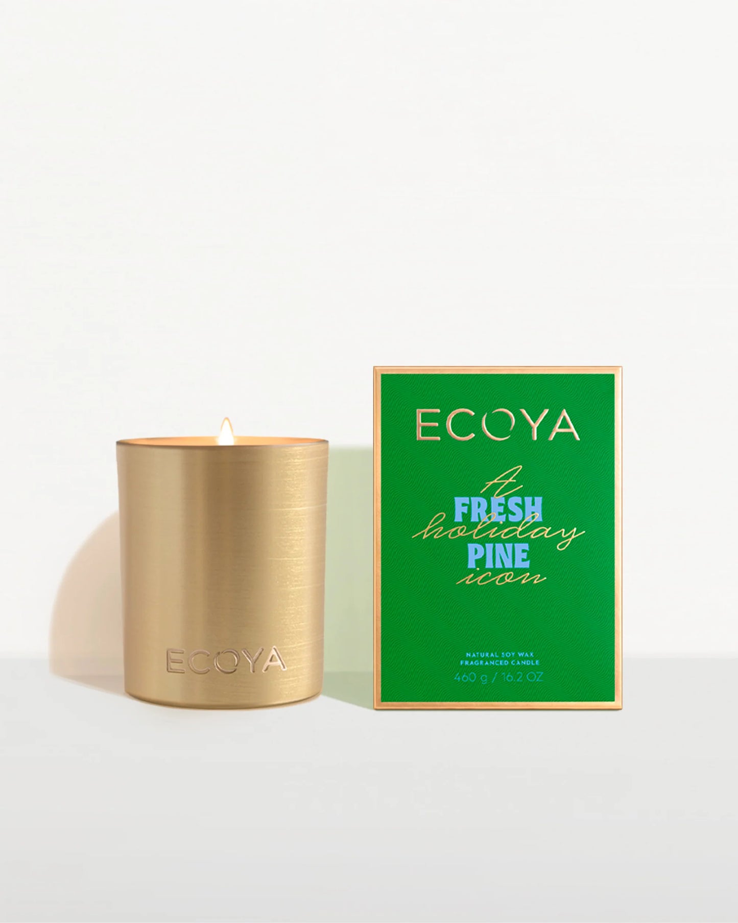 Ecoya Fresh Pine Goldie Candle Holiday Collection