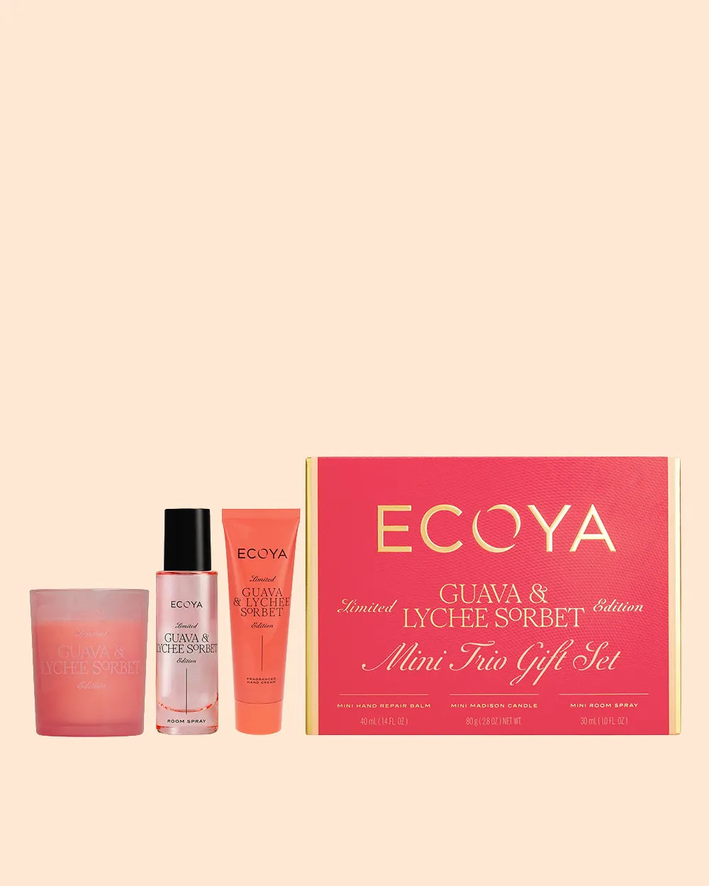 Ecoya Guava & Lychee Sorbet Mini Trio Gift Set