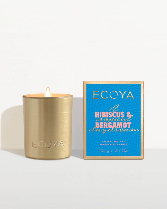 Ecoya Hibiscus & Bergamot Mini Goldie Candle Holiday Collection