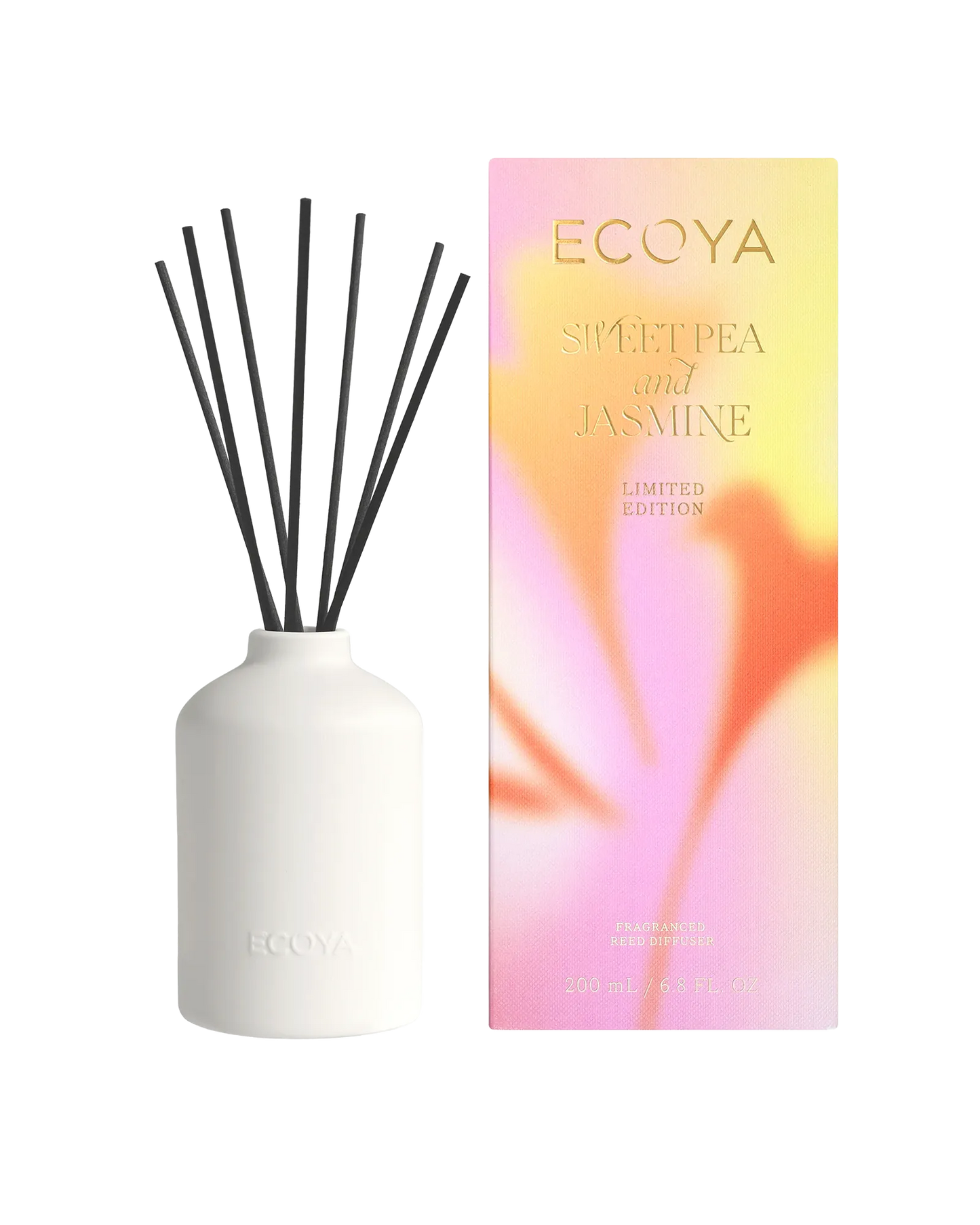 Ecoya Sweet Pea & Jasmine Ceramic Reed Diffuser (Limited Edition)