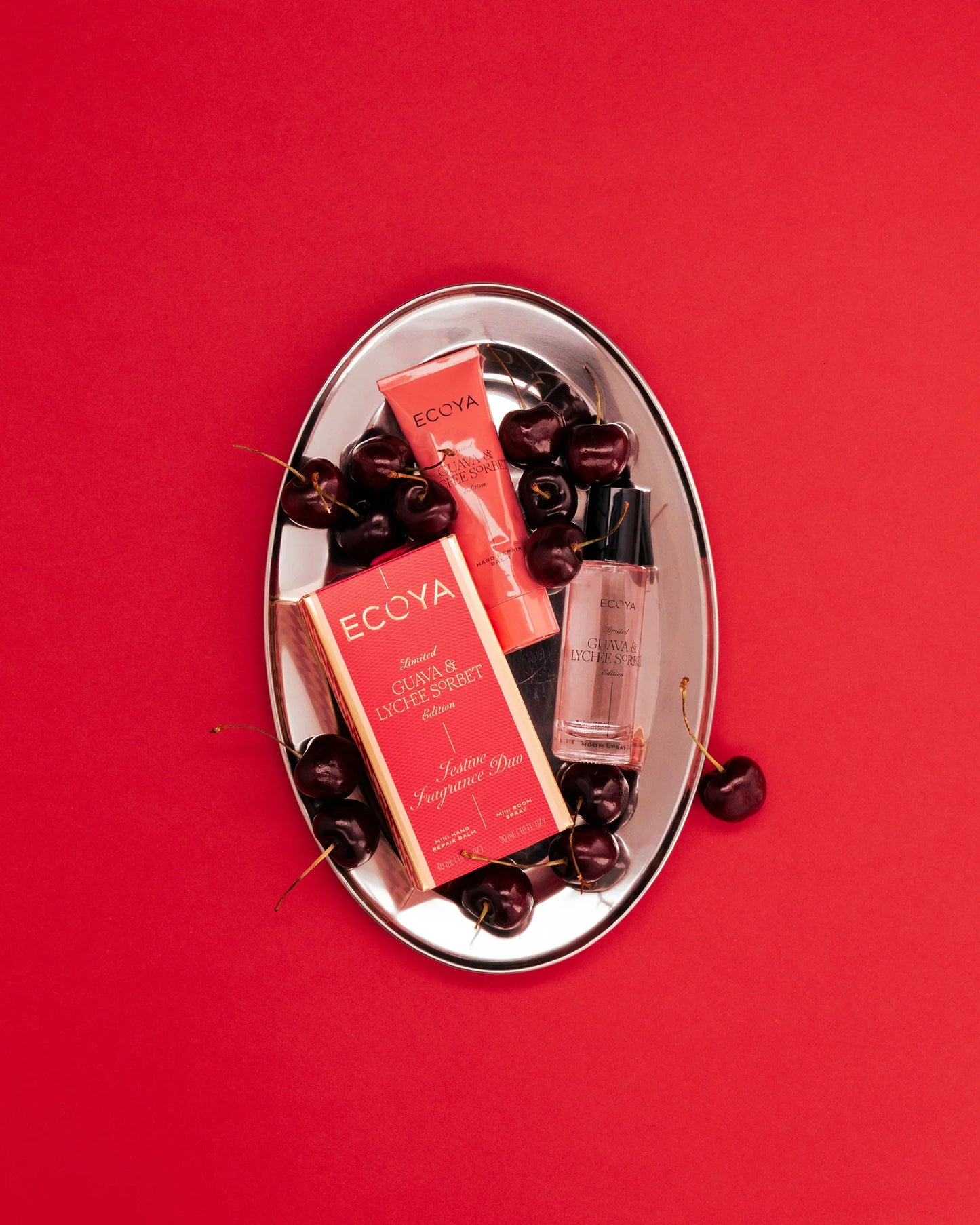 Ecoya Guava & Lychee Sorbet Festive Fragrance Duo