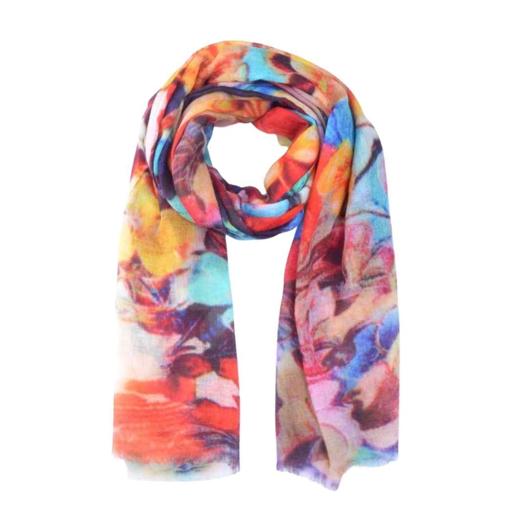 Enchanted Bloom Floral Cotton Modal Scarf