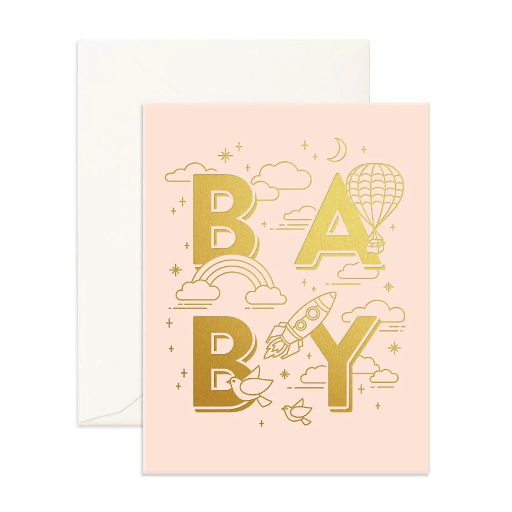 Fox & Fallow Baby Universe Greeting Card Cream