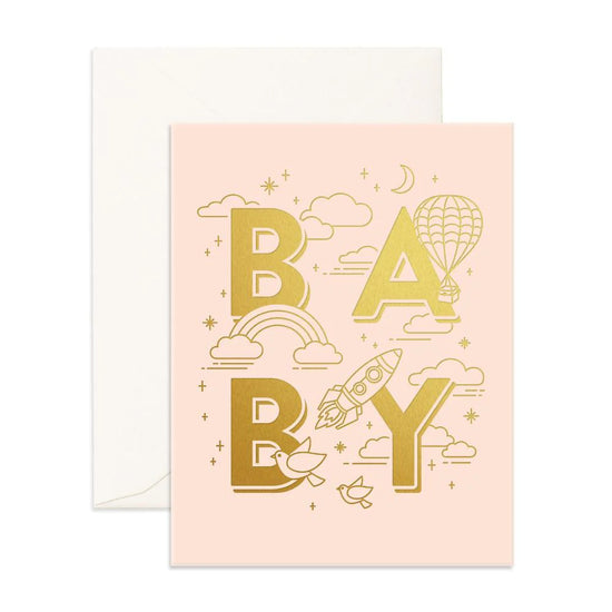Fox & Fallow Baby Universe Greeting Card Cream