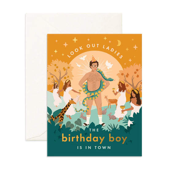 Fox & Fallow Birthday Boy Is In Town Greeting Card