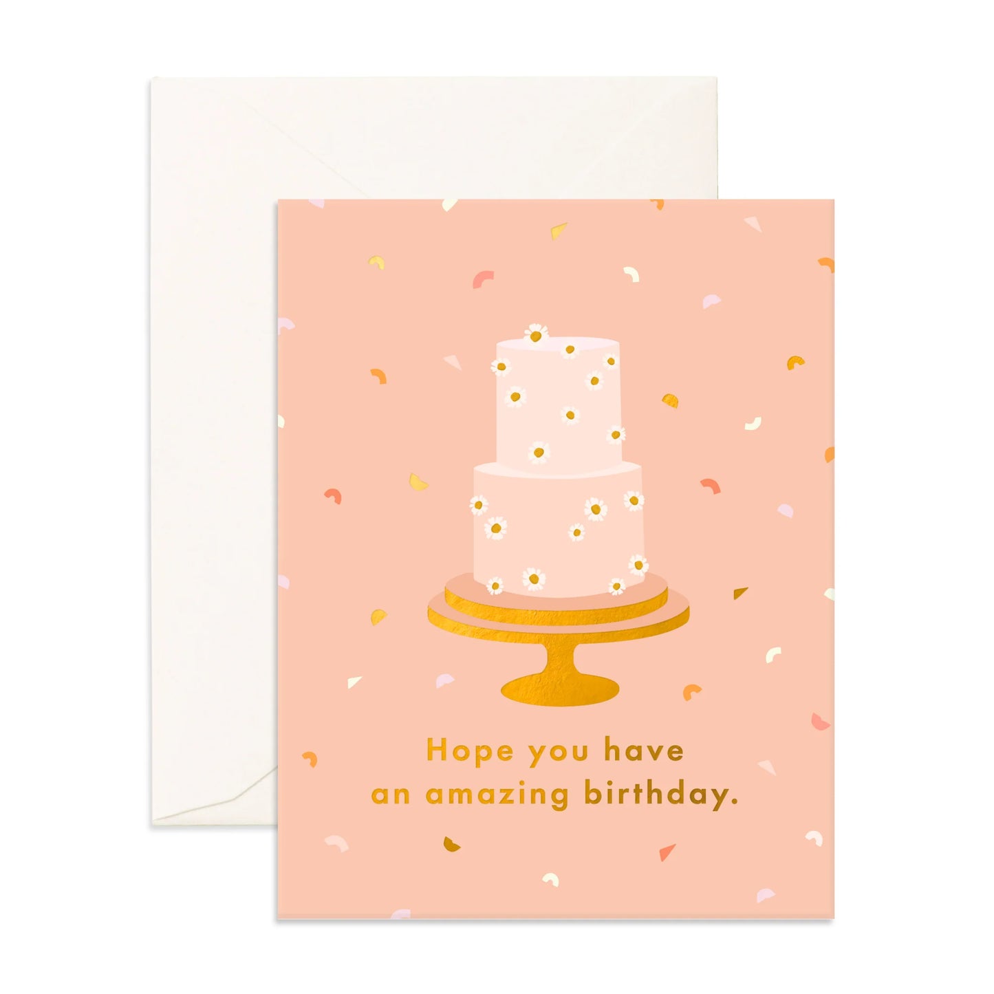 Fox & Fallow Birthday Cake Daisies Greeting Card