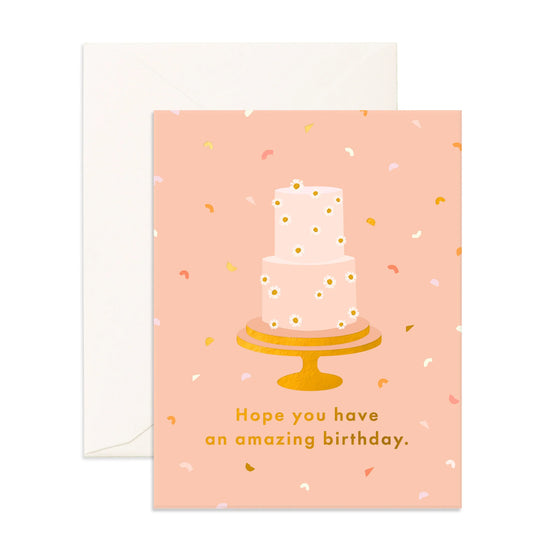 Fox & Fallow Birthday Cake Daisies Greeting Card