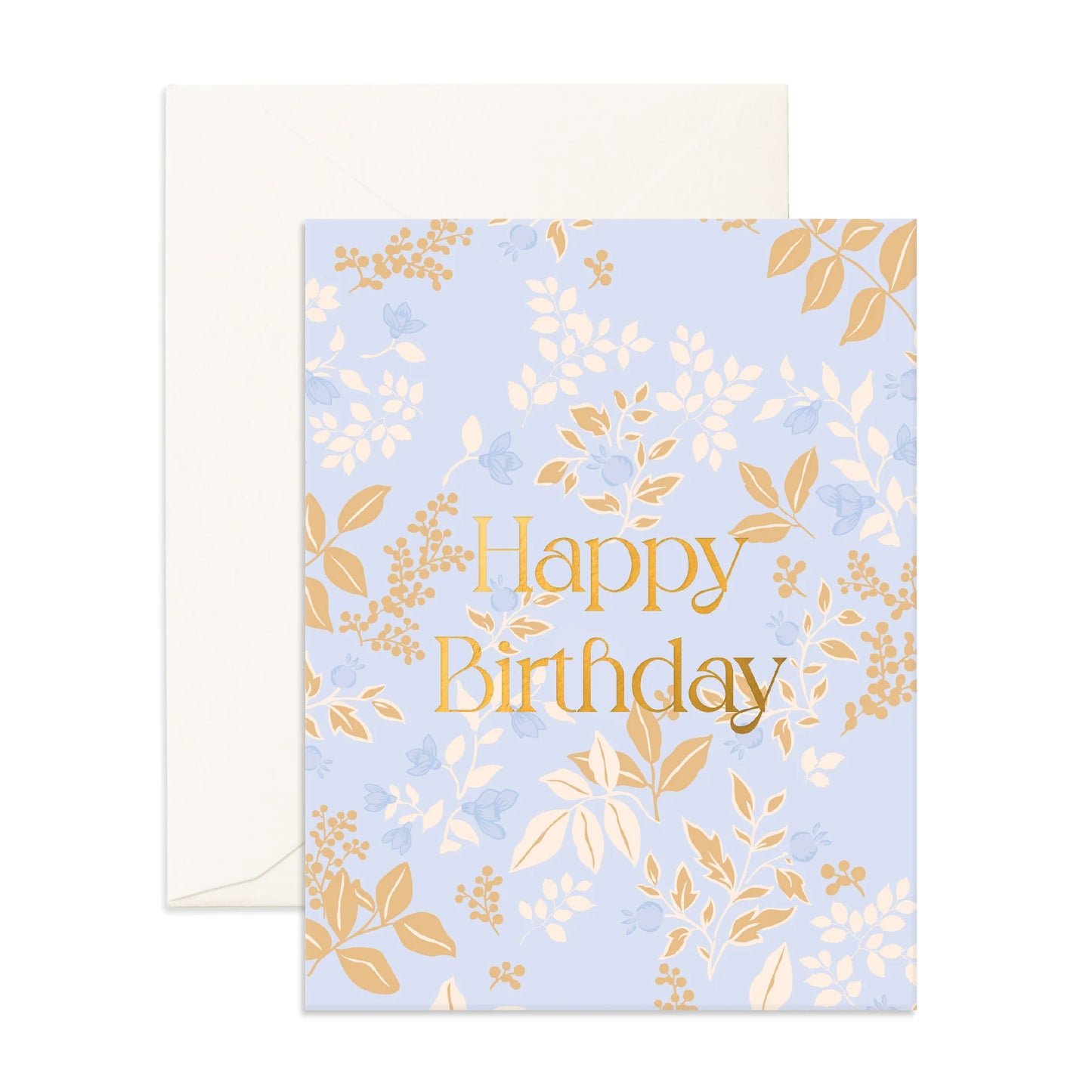 Fox & Fallow Birthday Cornflower Greeting Card