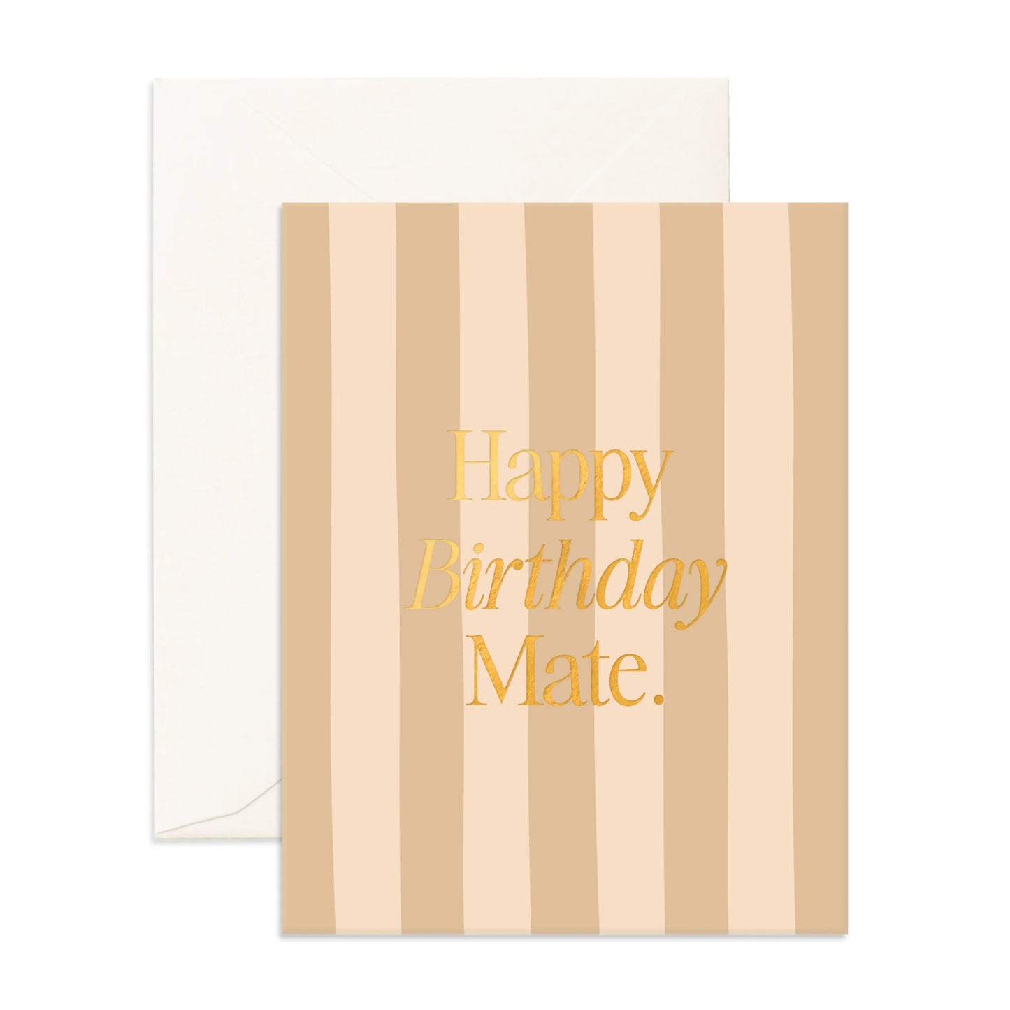 Fox & Fallow Birthday Mate Coffee Stripe Greeting Card