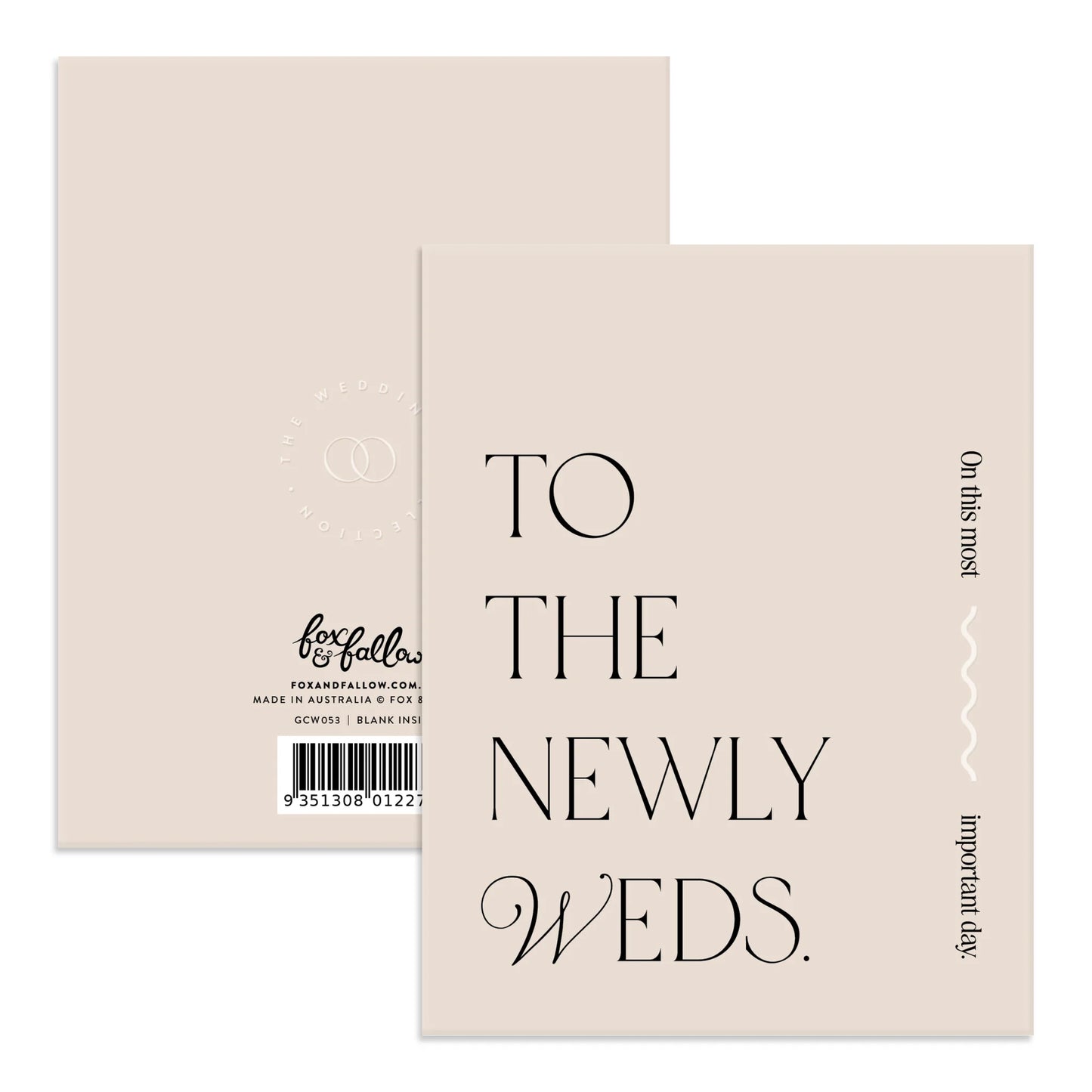 Fox & Fallow Newlyweds Bisou Greeting Card