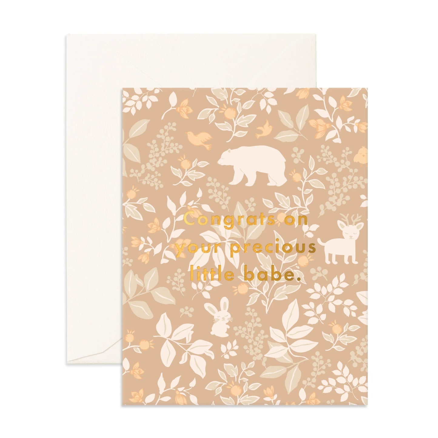 Fox & Fallow Precious Babe Caramel Greeting Card