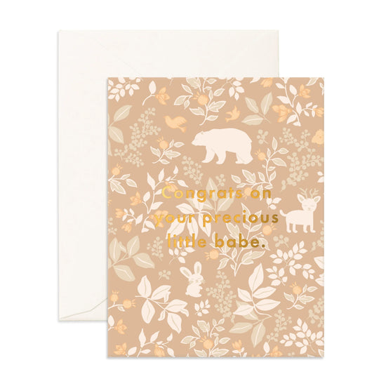 Fox & Fallow Precious Babe Caramel Greeting Card
