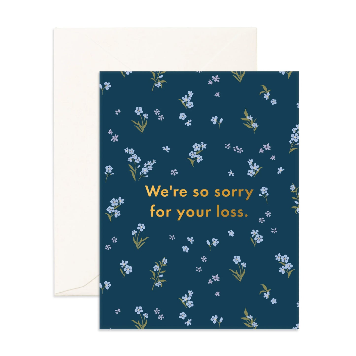 Fox & Fallow So Sorry Forget-Me-Not Greeting Card
