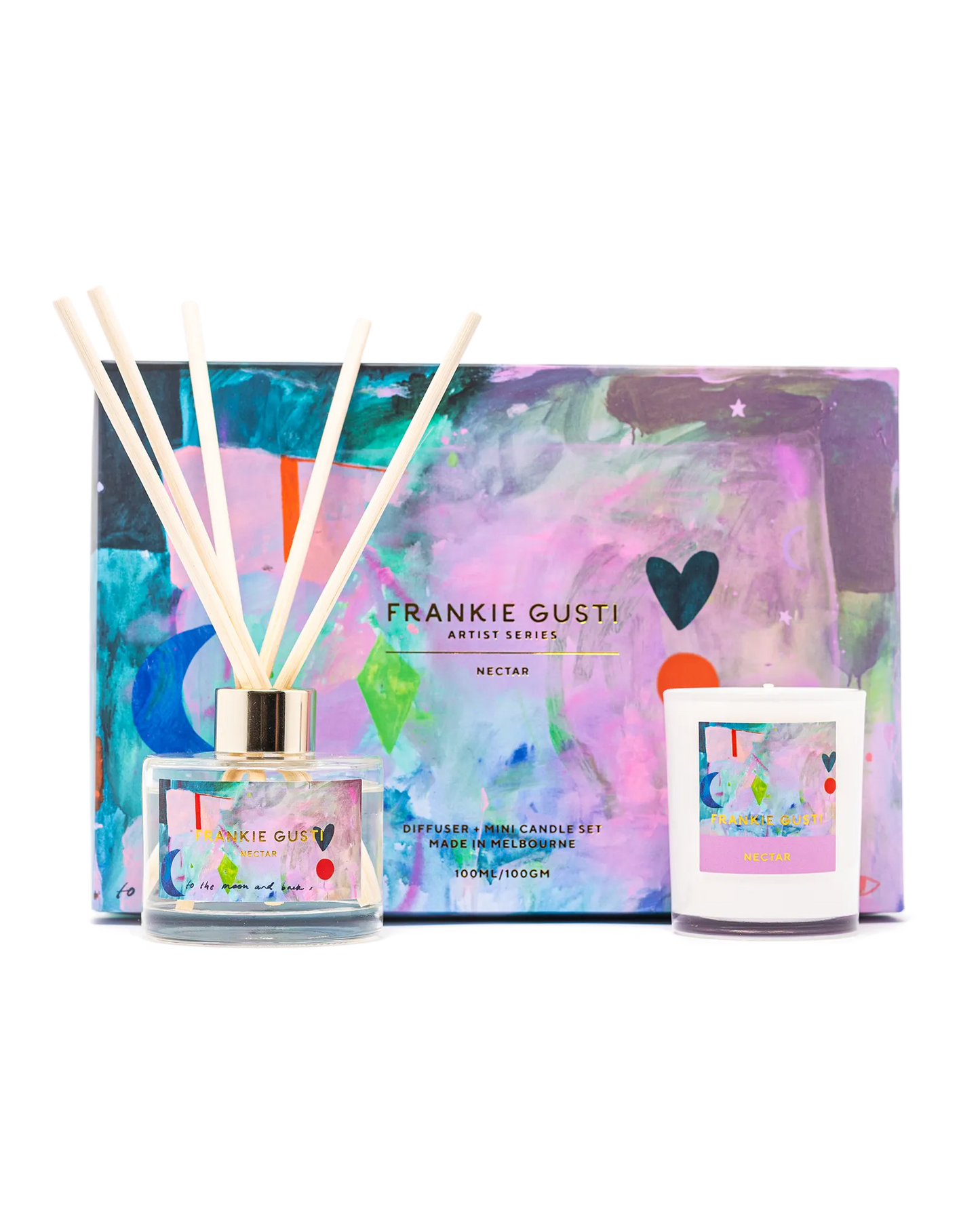 Frankie Gusti Artist Series Nectar Diffuser & Mini Candle Duo