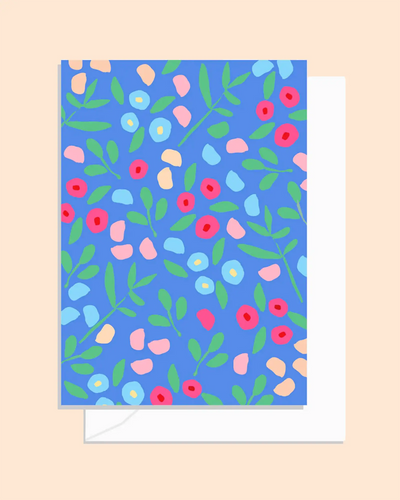 Garden Cobalt Card