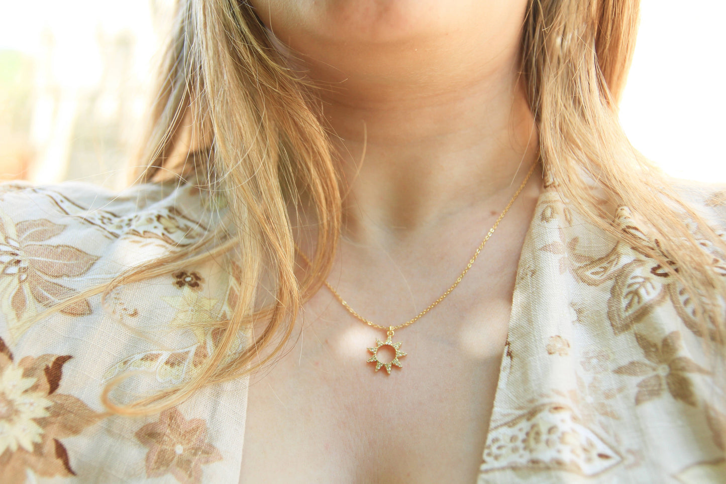 Gold Sun Necklace