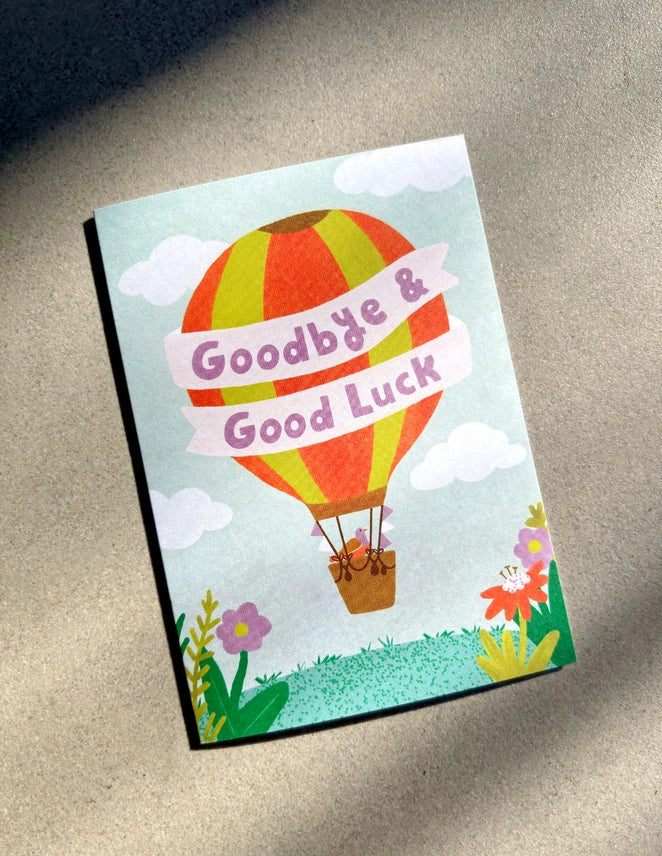 Luckily Goodbye Goodbye & Good Luck Card