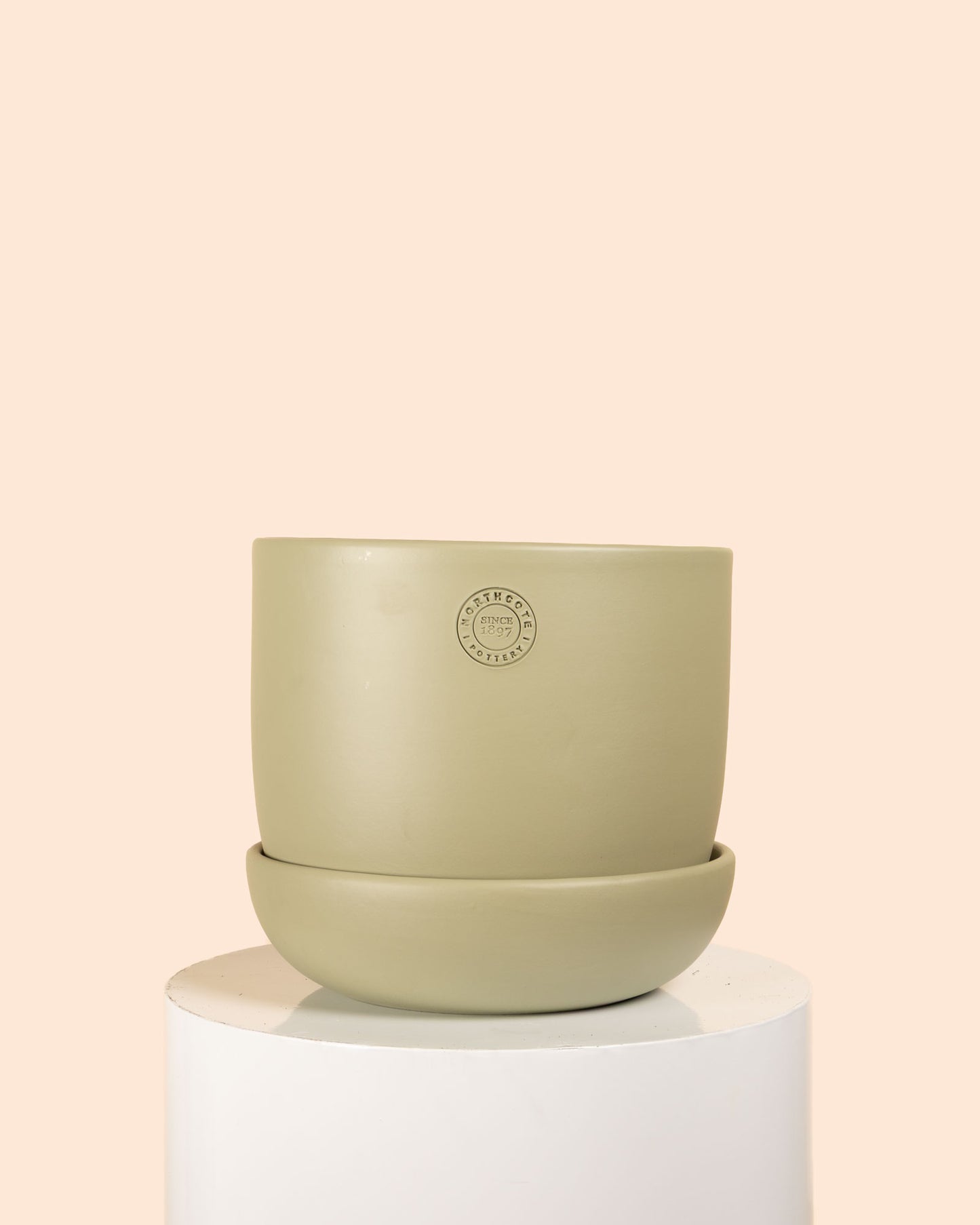 Hana Pot with Saucer (Sage)