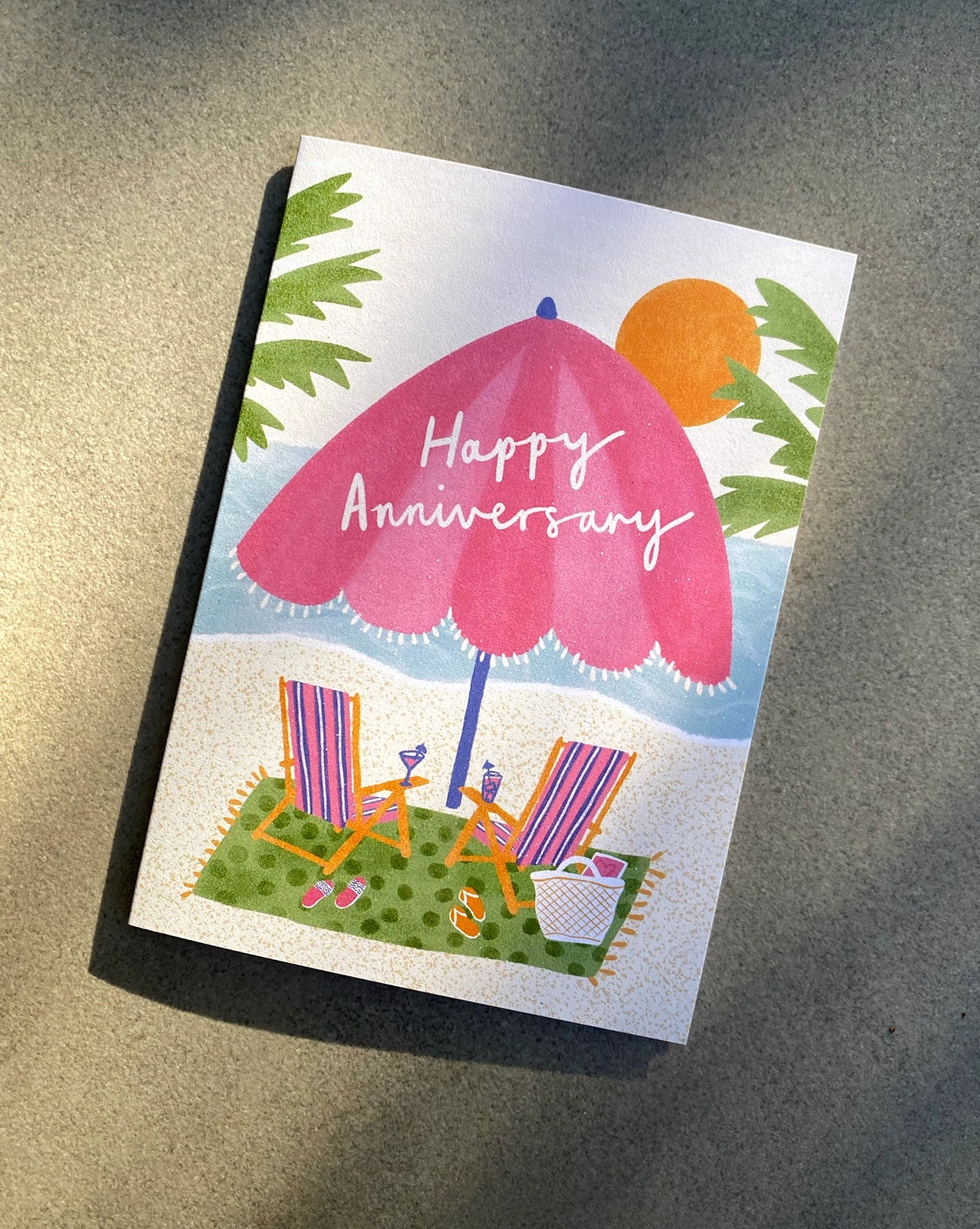 Happy Anniversary Beach Card