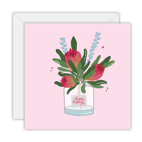Happy Birthday Protea Card
