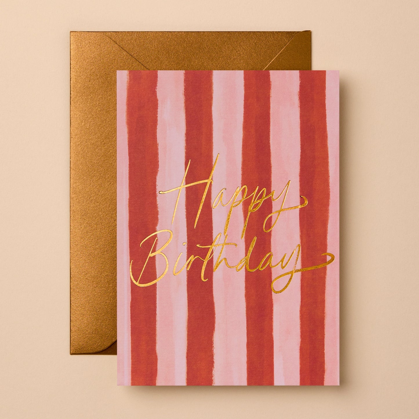 Happy Birthday (Candy Stripes) Card