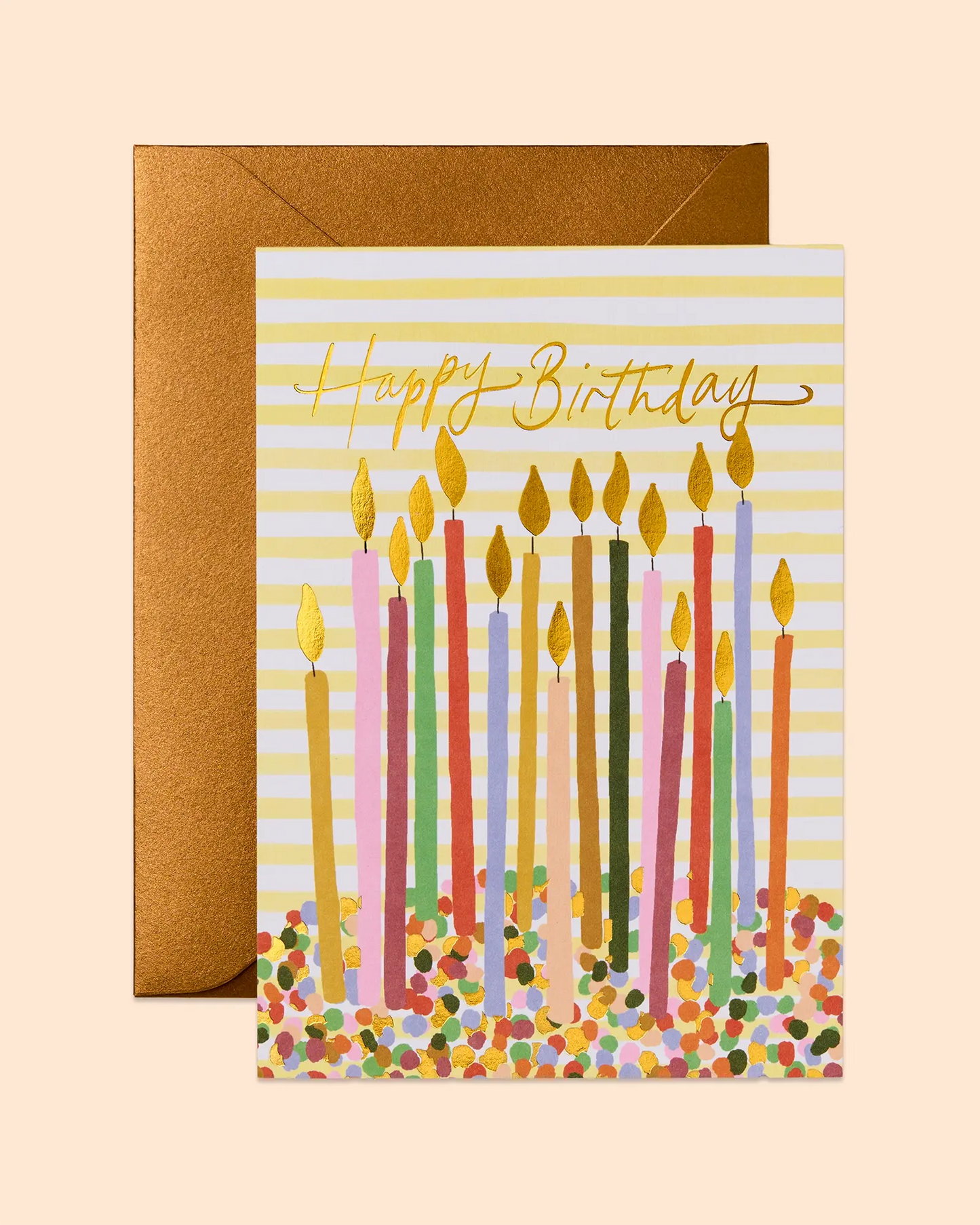 Happy Birthday (Lemon Stripes) Card