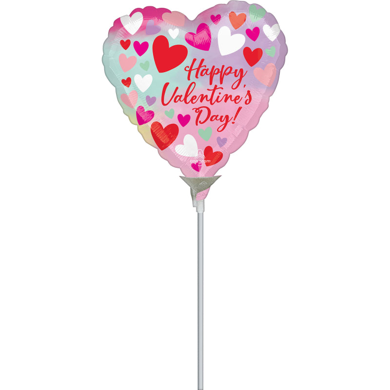 Happy Valentine's Day Pastel 10cm Balloon (Inflated)
