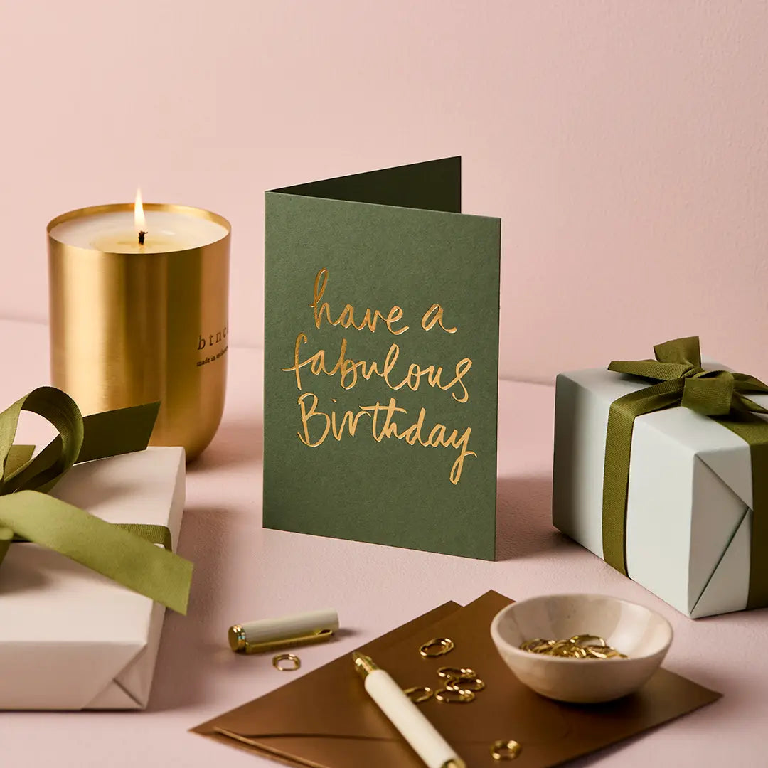 Have A Fabulous Birthday (Olive Green) Card