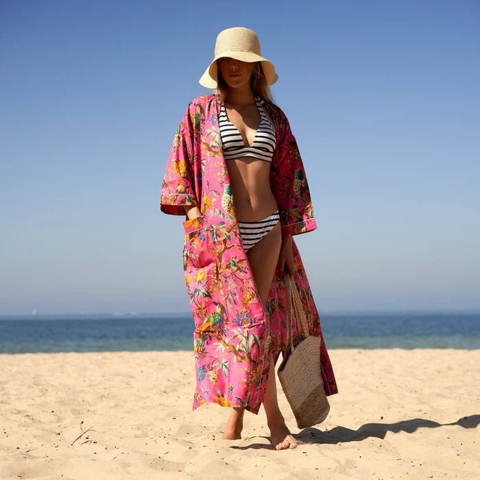 Linen Connections Blossom Burst Kimono